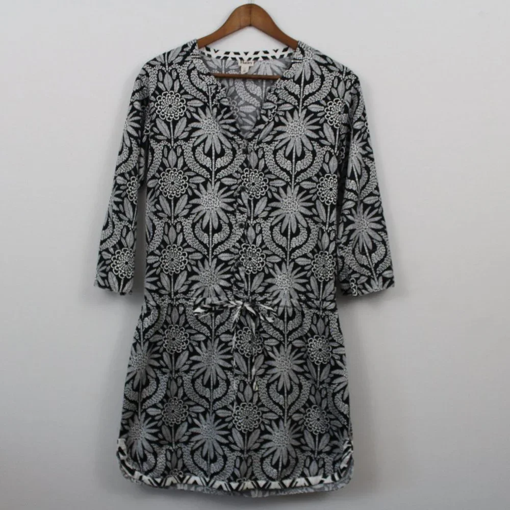 Hatley Black & White Drawstring Dress - Picture 15 of 16